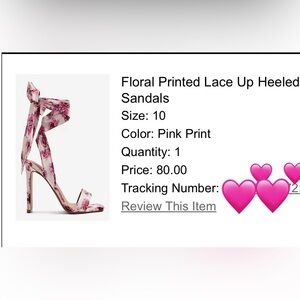 NWOT… pink flower heels